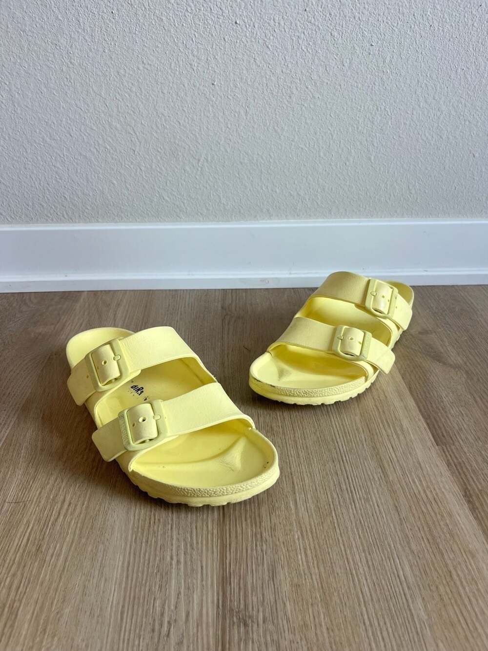 Birkenstock, EVA Water Sandals, Waterproof, Slip Ons, Butter Yellow, Size 39